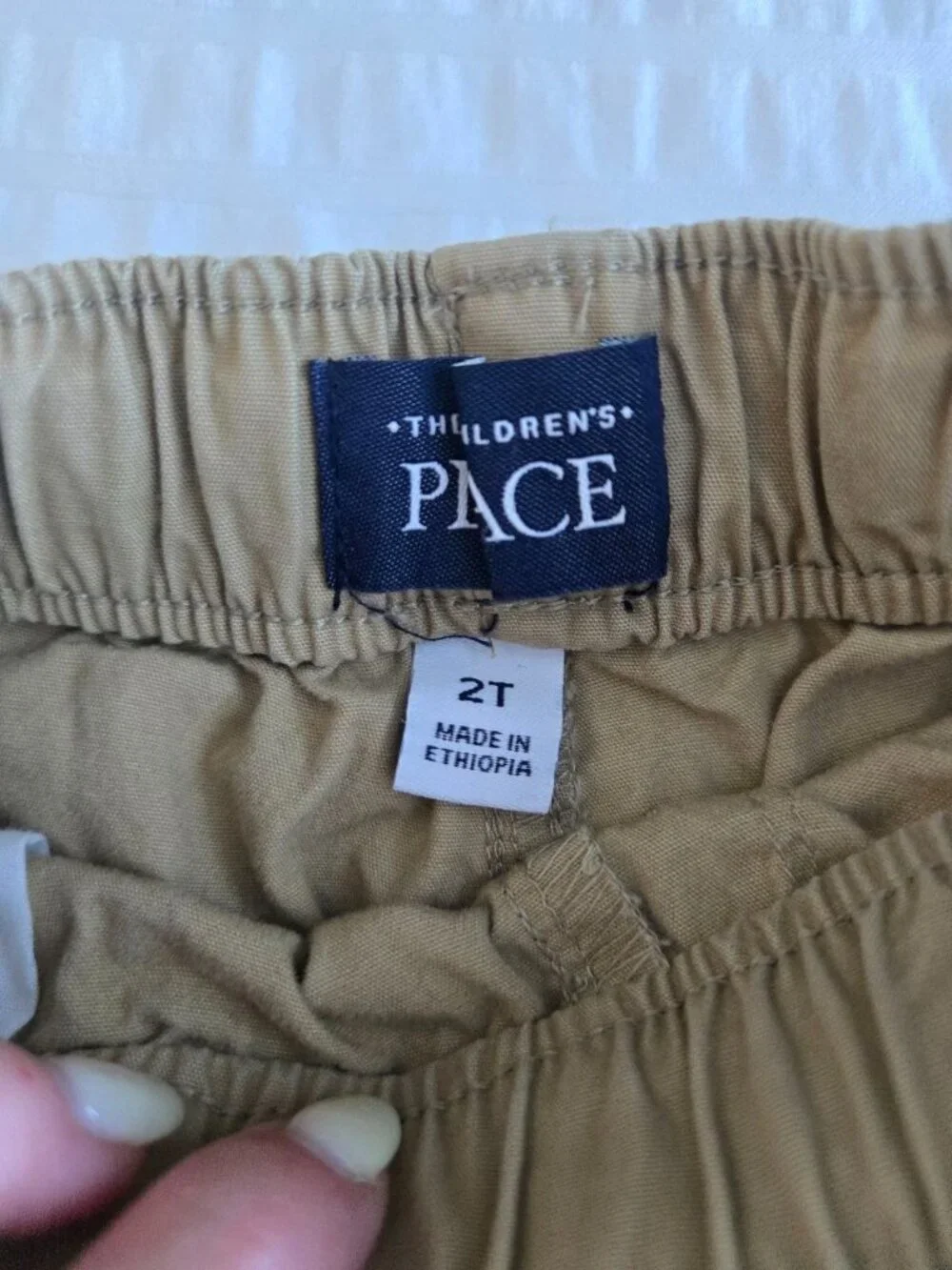 The Children's Place Toddler Boys Khaki Shorts Size 2T 100% Cotton Pull-On Draws